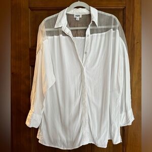 Oversized White Button Up